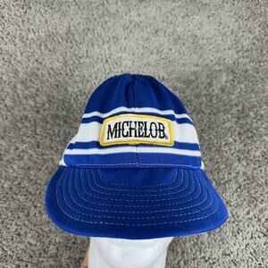 Vintage Michelob Hat Cap Snap Back Blue White Mesh Trucker Patch Mens 80s Beer